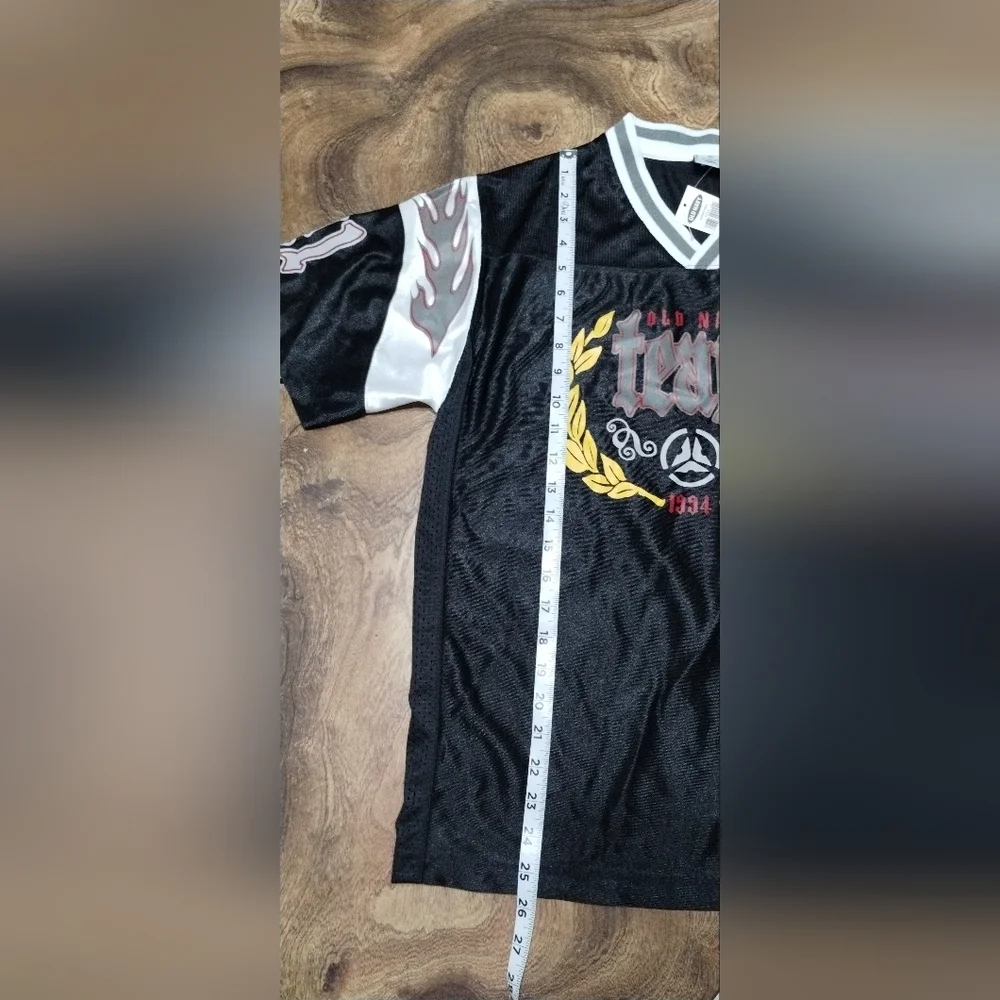 Old Navy Black and Gray Team Jersey